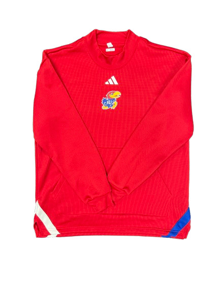 Michael Jankovich Kansas Basketball Player Exclusive Long Sleeve Crewneck Pullover (Size L)