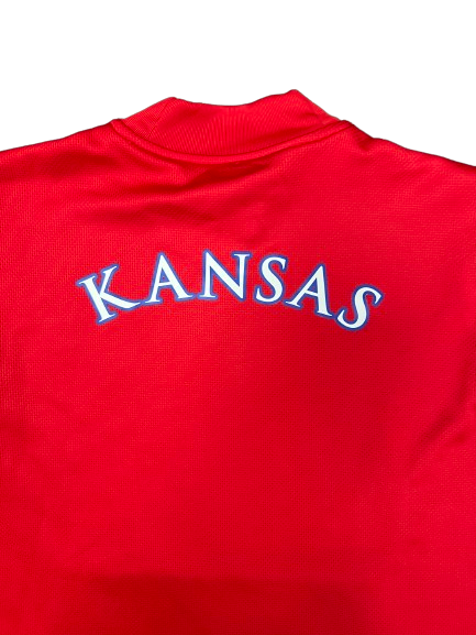 Michael Jankovich Kansas Basketball Player Exclusive Long Sleeve Crewneck Pullover (Size L)