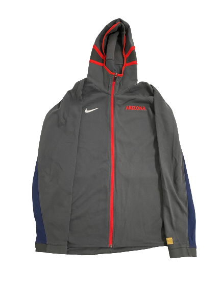 Matthew Lang Arizona Basketball Team-Issued Zip-Up Jacket with GOLD Elite Tag (Size L)