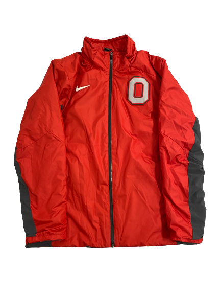 Marcus Ernst Ohio State Baseball Player-Exclusive Winter Puffer Jacket (Size L)