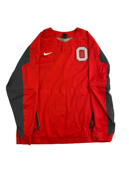 Marcus Ernst Ohio State Baseball Player-Exclusive Batting Practice Pullover (Size L)