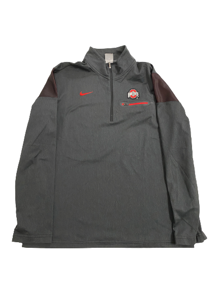 Marcus Ernst Ohio State Baseball Team-Issued Quarter-Zip Pullover (Size L)