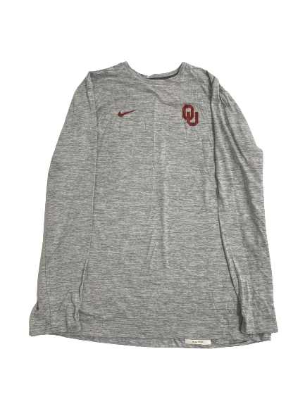 Brady Manek Oklahoma Basketball Team-Issued Long Sleeve Shirt (Size XLT)