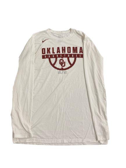 Brady Manek Oklahoma Basketball Team-Issued Long Sleeve Shirt (Size XXLT)