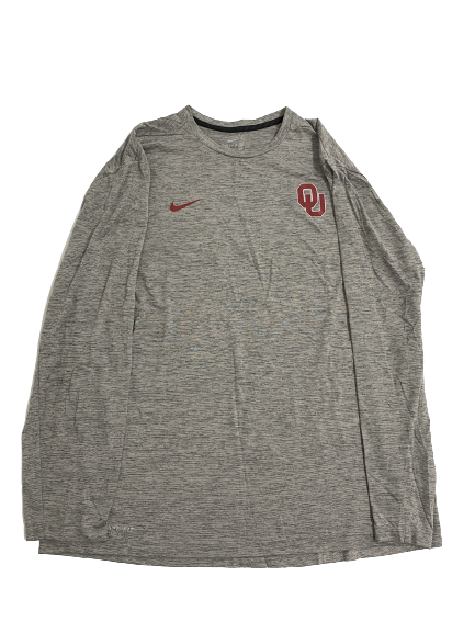Brady Manek Oklahoma Basketball Team-Issued Long Sleeve Shirt (Size XXL)