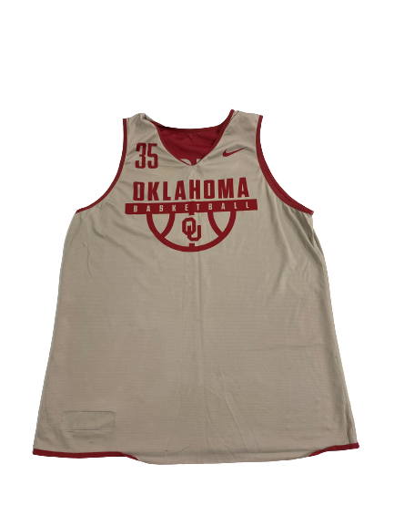 Brady Manek Oklahoma Basketball Player-Exclusive Reversible Practice Jersey (Size XL)