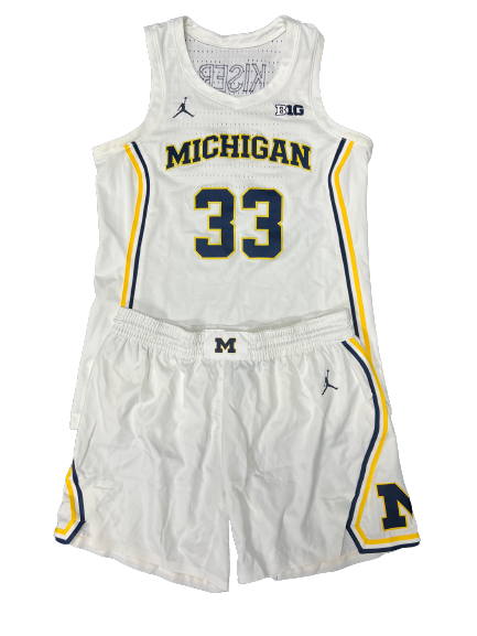 Emily Kiser Michigan Basketball 2018-2019 Season Game Worn Uniform Set