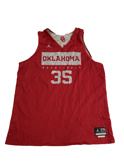 Brady Manek Oklahoma Basketball Player-Exclusive Practice Jersey (Size XXL Length +2)