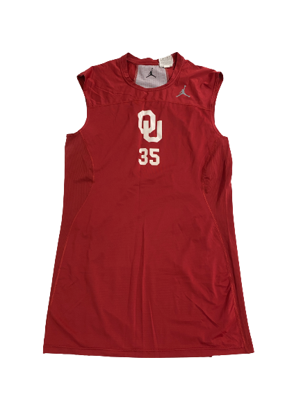 Brady Manek Oklahoma Basketball Player-Exclusive Fitted Compression Tank with 