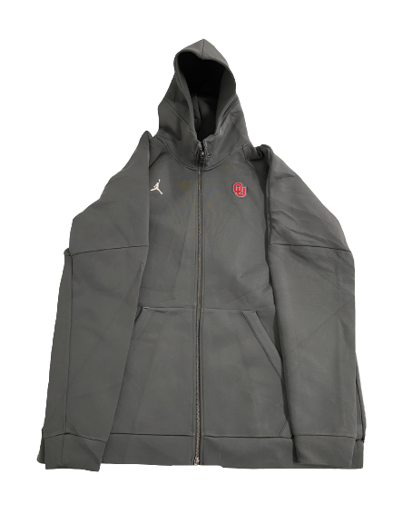 Brady Manek Oklahoma Basketball Player-Exclusive Premium Zip-Up Jacket (Size XXLT)