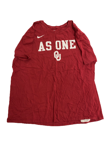 Brady Manek Oklahoma Basketball Team-Issued "AS ONE" T-Shirt (Size XXL)