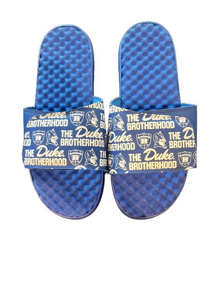 Kyle Filipowski Duke Basketball Player Exclsuive "THE BROTHERHOOD" Slides WITH LAST NAME (Size 16/17)