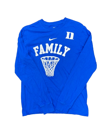 Duke Basketball Team Issued Long Sleeve Shirt (Size S)