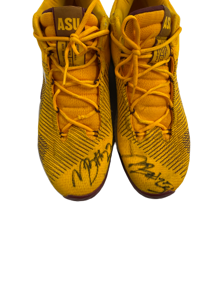 Marcus Bagley Arizona State Basketball Signed Game Worn Shoes (Size 16)