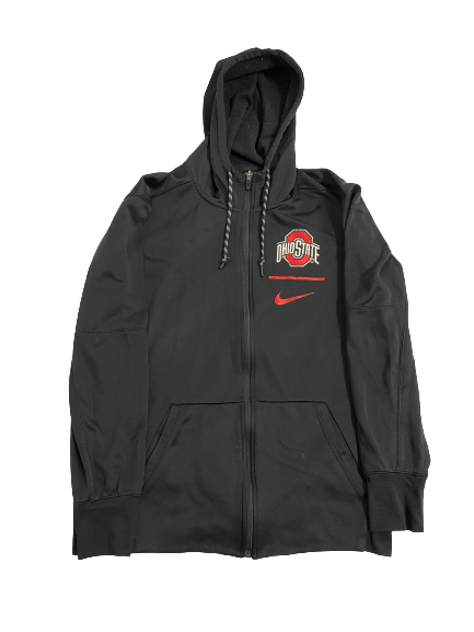 Caleb Burton Ohio State Football Team-Issued Zip-Up Jacket (Size L)