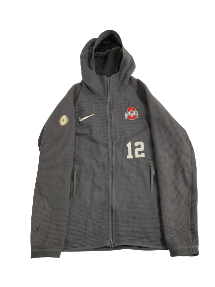 Caleb Burton Ohio State College Football Playoff Player-Exclusive Nike Zip-Up Travel Jacket With 