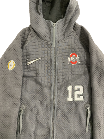 Caleb Burton Ohio State College Football Playoff Player-Exclusive Nike Zip-Up Travel Jacket With 