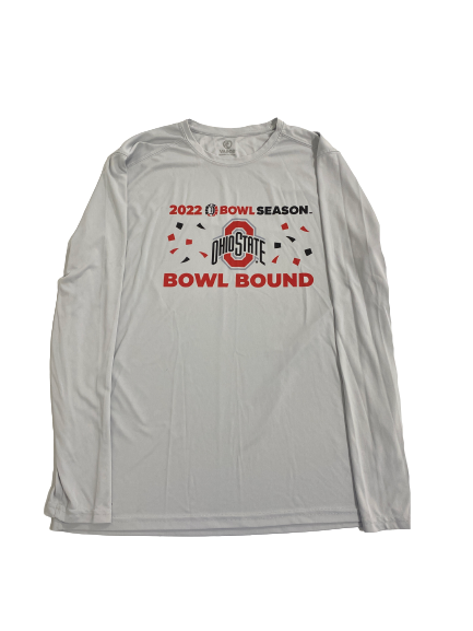 Caleb Burton Ohio State Football 2022 Bowl Bound Player-Exclusive Long Sleeve Shirt (Size L)