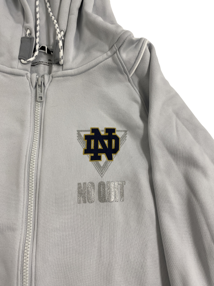 Dane Goodwin Notre Dame Basketball Player-Exclusive "NO QUIT" Zip-Up Jacket (Size XL)