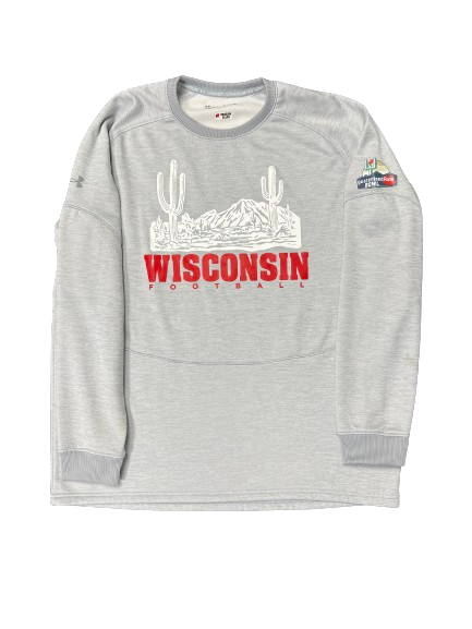 Braelon Allen Wisconsin Football Player Exclusive "GUARANTEED RATE BOWL" Crewneck Sweatshirt (Size XL)