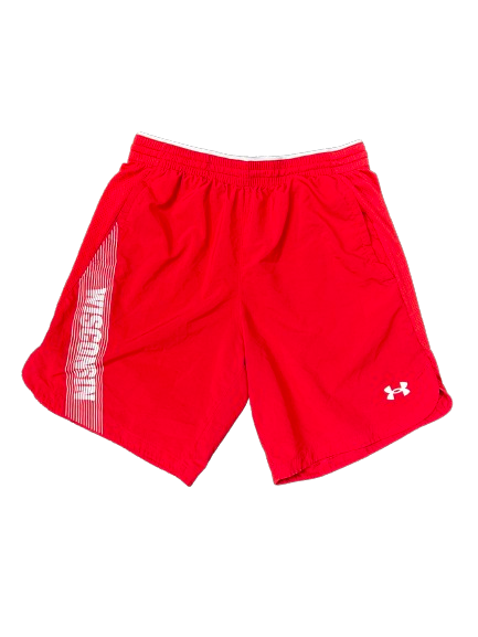 Braelon Allen Wisconsin Football Team Issued Workout Shorts (Size L)