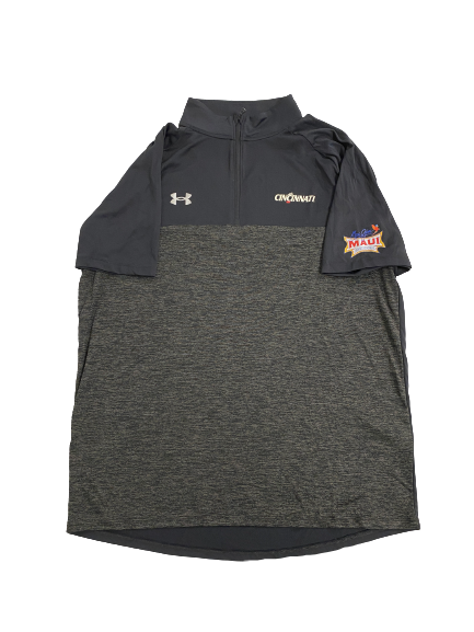 Rob Phinisee Cincinnati Basketball Player-Exclusive Quarter-Zip Maui Invitational Short-Sleeve Pullover (Size L)