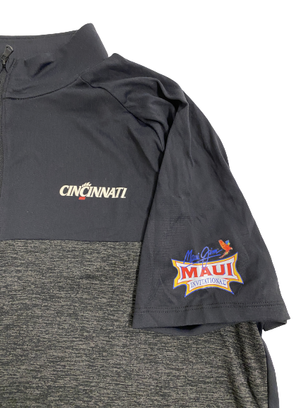 Rob Phinisee Cincinnati Basketball Player-Exclusive Quarter-Zip Maui Invitational Short-Sleeve Pullover (Size L)