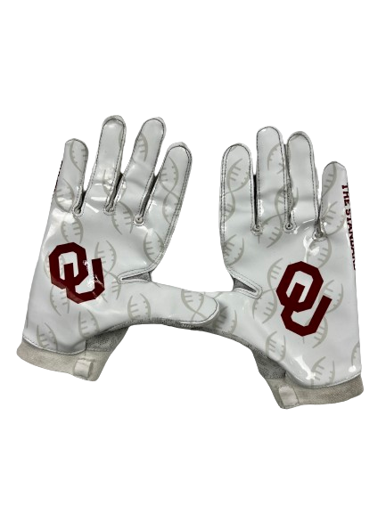 Patrick Cromer Oklahoma Football Player Exclusive Gloves (Size L)