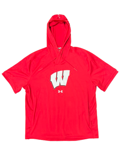 Braelon Allen Wisconsin Football Player Exclusive Short Sleeve Hoodie (Size XL)