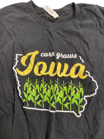Ahron Ulis Iowa Basketball Team-Issued "Corn Grows" T-Shirt (Size L)