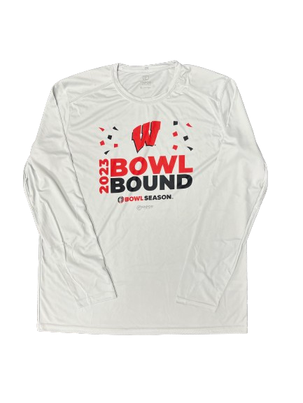 Braelon Allen Wisconsin Football Team Issued "BOWL BOUND" Long Sleeve Shirt (Size XL)