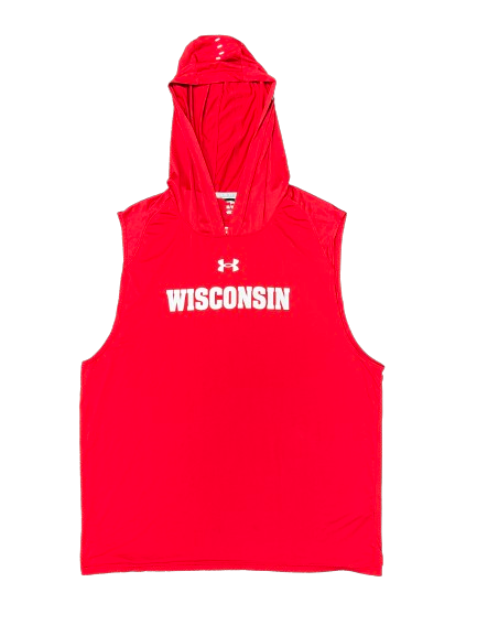 Braelon Allen Wisconsin Football Player Exclusive Sleeveless Performance Hoodie (Size XL)