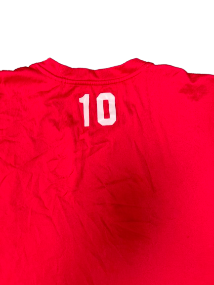 Kaleb Banks Indiana Basketball Player Exclusive Workout Shirt with 