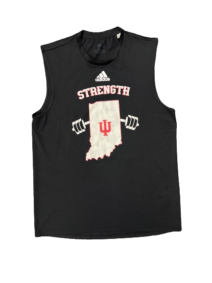 Kaleb Banks Indiana Basketball Player Exclusive "STRENGTH" Workout Tank (Size L)