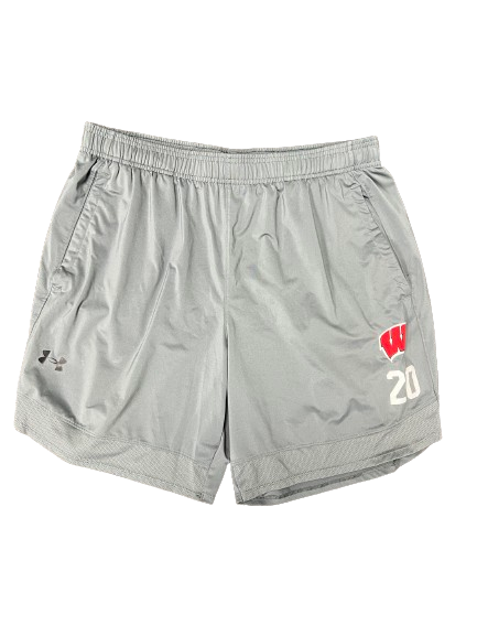 Ben Carlson Wisconsin Basketball Player Exclusive Workout Shorts with 