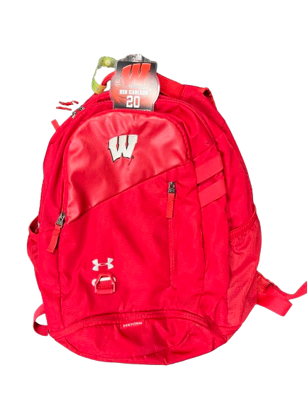 Ben Carlson Wisconsin Basketball Player Exclusive Travel Backpack with Player Tag