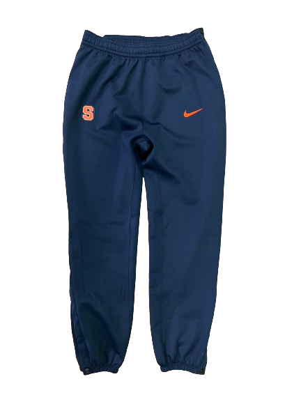 Justin Taylor Syracuse Basketball Player-Exclusive Pre-Game Warm-Up Snap-Off Sweatpants (Size LT)