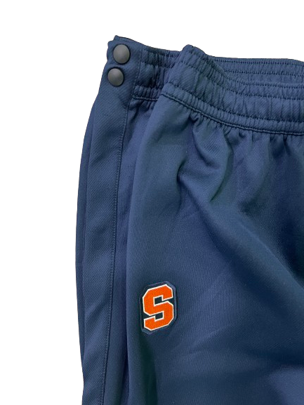 Justin Taylor Syracuse Basketball Player-Exclusive Pre-Game Warm-Up Snap-Off Sweatpants (Size LT)