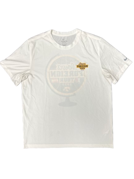 Patrick McCaffery Iowa Basketball Player Exclusive "2023 FOREIGN TOUR" T-Shirt (Size XL)