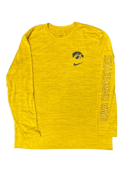 Patrick McCaffery Iowa Basketball Team Issued Long Sleeve Shirt (Size XL)
