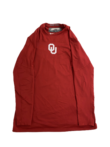 Trent Brown Oklahoma Baseball Team Issued Long Sleeve Thermal Compression Shirt (Size L)