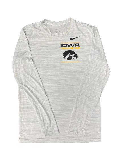 Patrick McCaffery Iowa Basketball Team Issued Long Sleeve Shirt (Size LT)