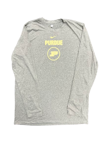 Ethan Morton Purdue Basketball Team Issued Long Sleeve Shirt (Size XLT)