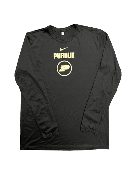 Ethan Morton Purdue Basketball Team Issued Long Sleeve Shirt (Size XLT)
