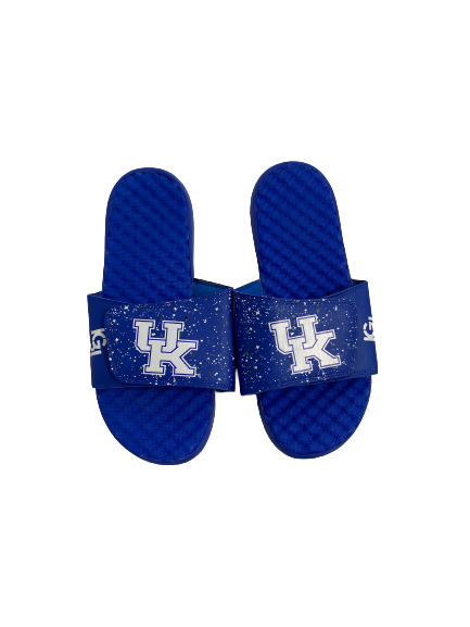 Kellan Grady Kentucky Basketball Player-Exclusive Slides With KG On Side (Size 14-15)