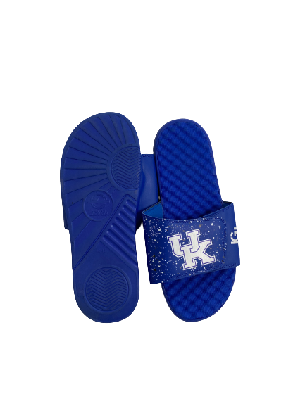 Kellan Grady Kentucky Basketball Player-Exclusive Slides With KG On Side (Size 14-15)