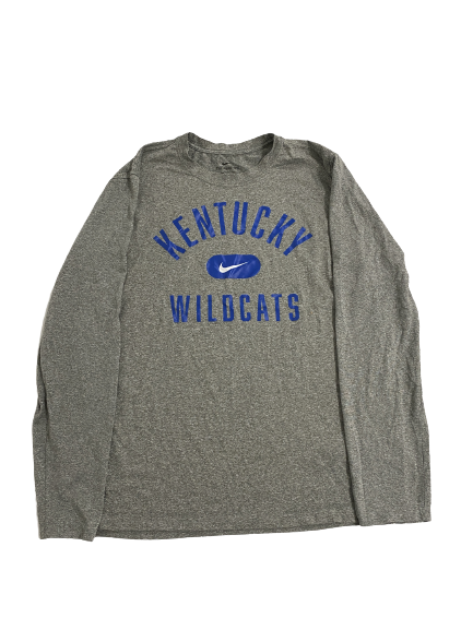 Kellan Grady Kentucky Basketball Team-Issued Long Sleeve Shirt (Size L)