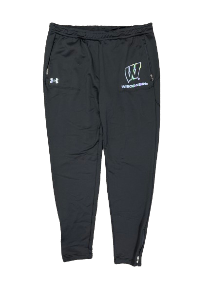 Tyler Wahl Wisconsin Basketball Player Exclusive "REFLECTIVE" Sweatpants (Size XL)