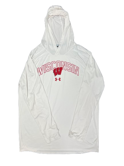 Tyler Wahl Wisconsin Basketball Team Issued Performance Hoodie (Size XLT)