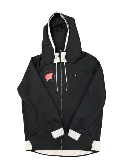 Tyler Wahl Wisconsin Basketball Player Exclusive PREMIUM Full Zip Jacket (Size XLT)